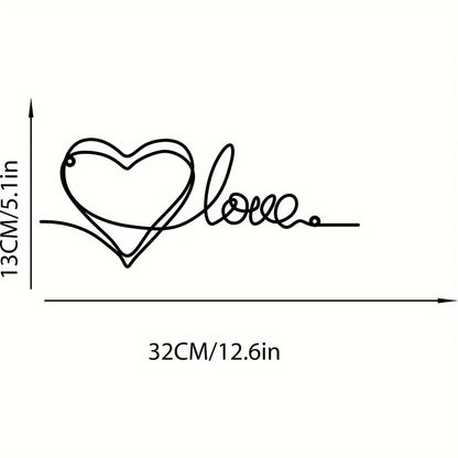 Metal Love Heart 3d Wall Decoration For Bedroom Living Room Cute Modern Home Art Decor | Bowlift