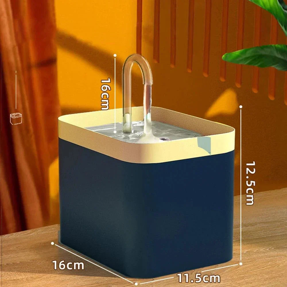 Skanto | Ultra-Quiet Pet Water Fountain with Intelligent Filtration - 1,5 l Stainless Steel