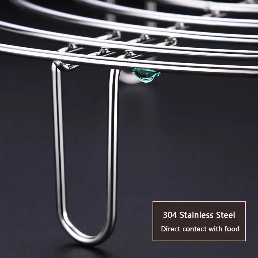 Skanto | 304 Stainless Steel Kitchen Steamer Rack - Durable Pot Steaming Trivet for Cookware