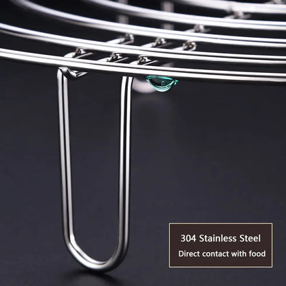Skanto | 304 Stainless Steel Kitchen Steamer Rack - Durable Pot Steaming Trivet for Cookware