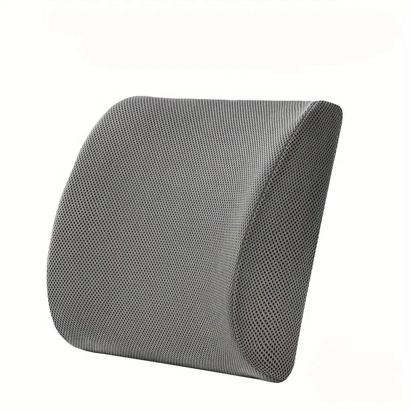 Lumbar support cushion for office chair and car seat - Perfectly balanced memory foam back cushion, versatile support for comfort