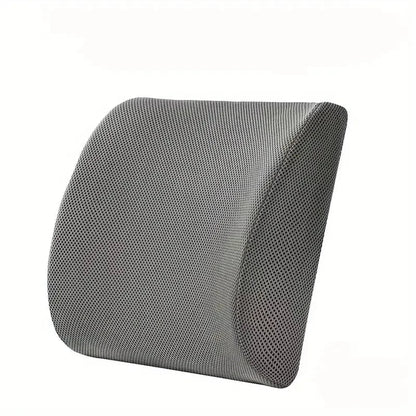 Lumbar support cushion for office chair and car seat - Perfectly balanced memory foam back cushion, versatile support for comfort
