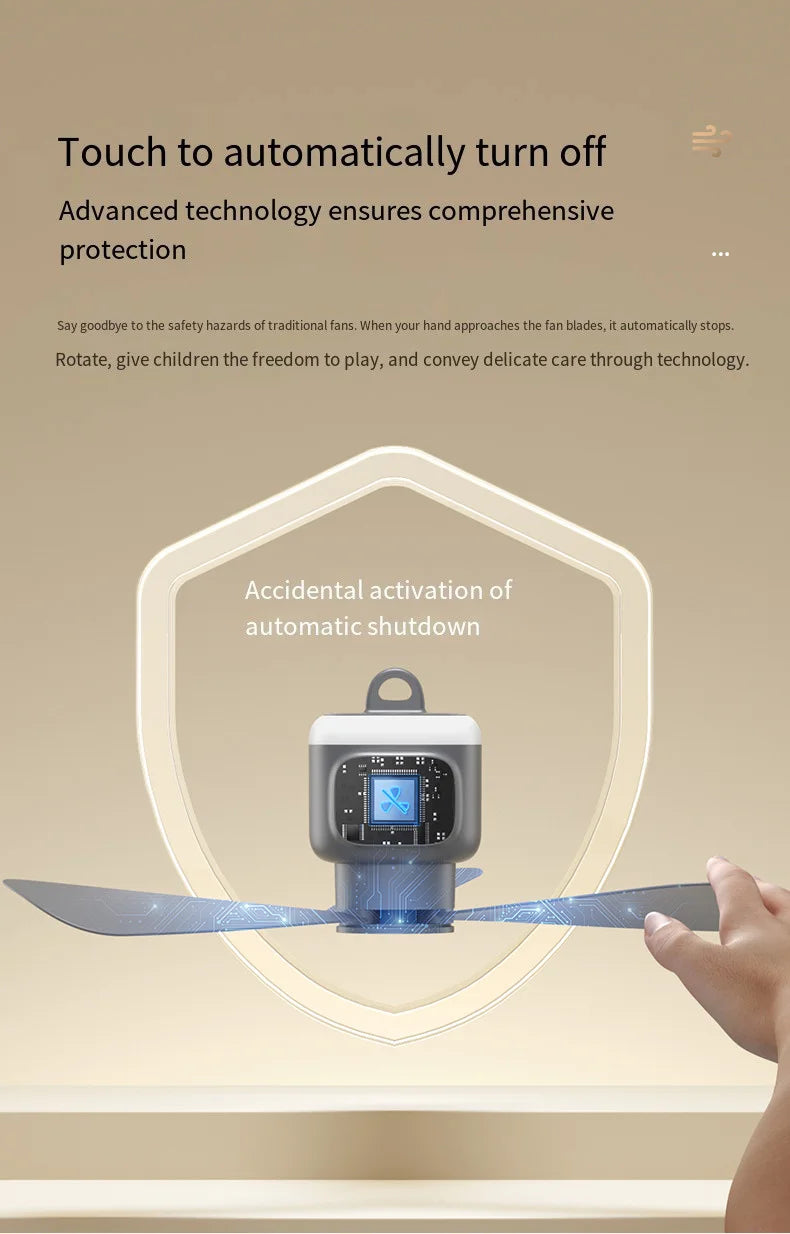 12000mAh Portable Ceiling & Camping Fan – Outdoor Tent Air Circulator and Cooling Fan | Karnz