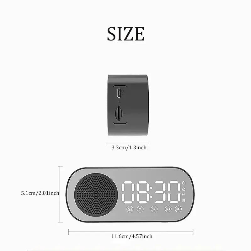 Skanto | Digital Alarm Clock with Bluetooth Speaker and FM Radio