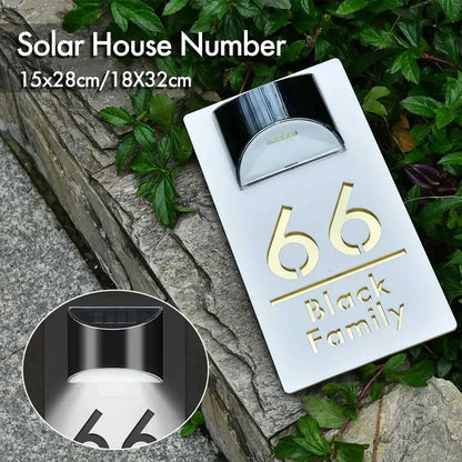 Skanto | Tall - Custom House Number Outdoor LED Solar
