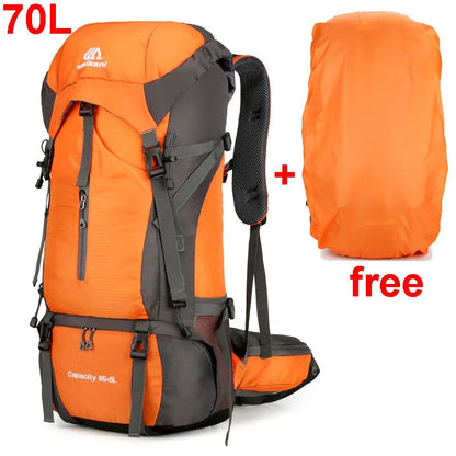 Alpivento 70L Trekking Backpack with Rain Cover | Skanto