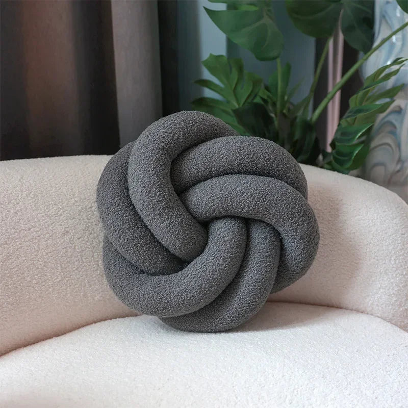 Nordic Cotton Boucle Knot Pillow | Bowlift