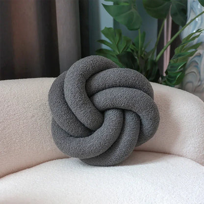 Nordic Cotton Boucle Knot Pillow | Bowlift