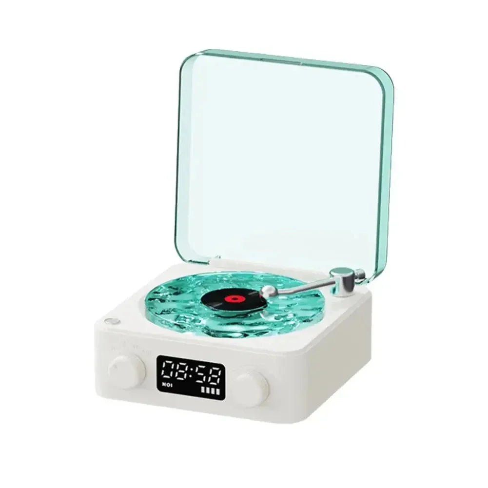 Bluetooth Vinyl Record Player – Retro Stereo Speaker with White Noise & AUX