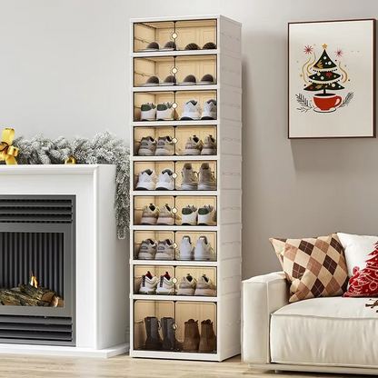 BowLift | Transparent Foldable Large-Capacity Shoe Organizer