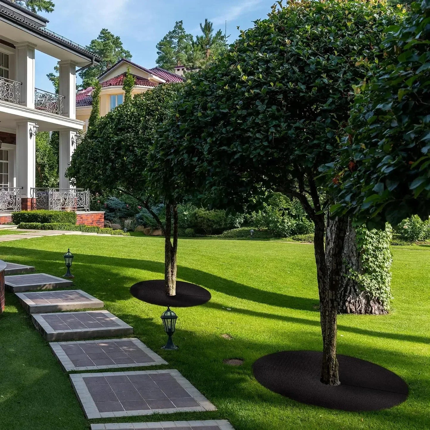 BowLift | Weed fleece tree disk – Breathable root protection mat for garden and plants