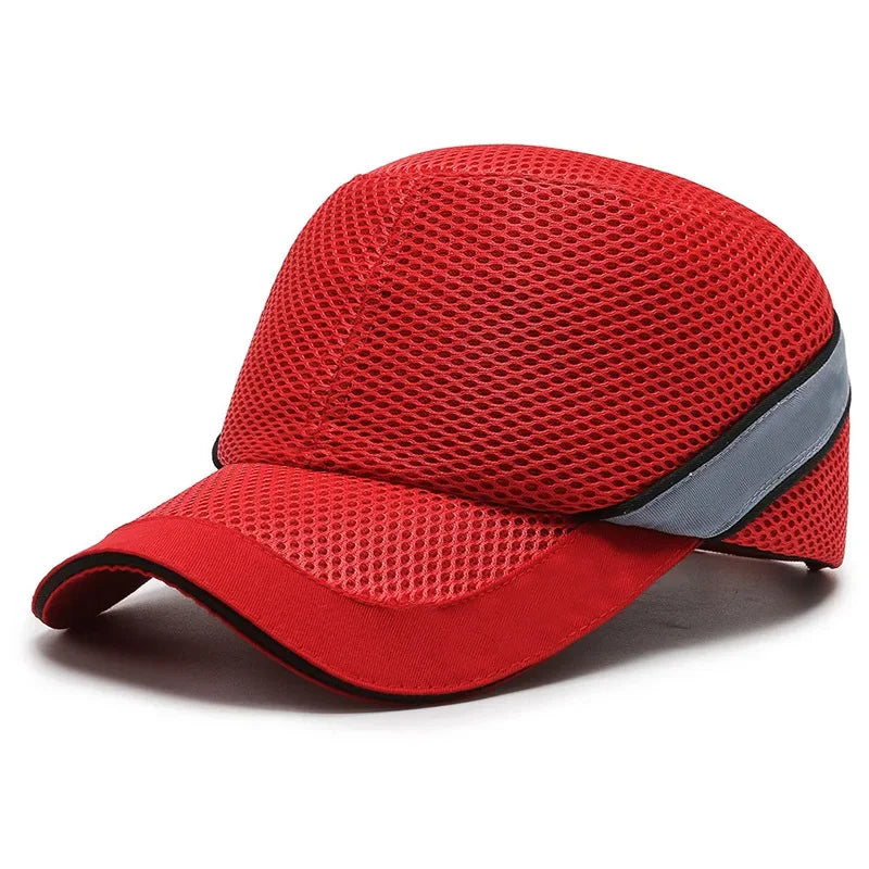 Skanto | Red Safety Bump Cap - Helmet with Hard ABS Inner Core for Head Protection at Home, Work, and Factory