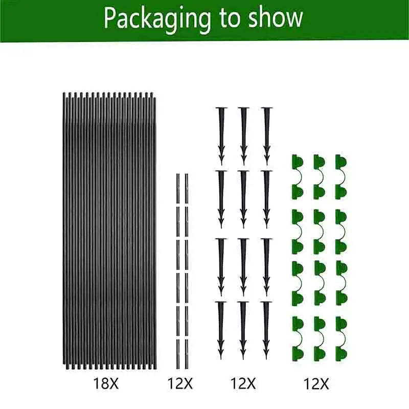 Karnz | Plantura FlexGrow Fiberglass Garden Hoop Set | DIY Plant Tunnel for Raised Beds & Cold Frames | Rustproof & Reusable | Incl. Connectors