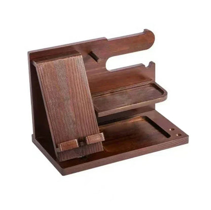 Skanto | Wooden Nightstand Phone Docking Station – Multifunctional Tray for Wallet, Watch & Storage, Ideal for Valentine's Day
