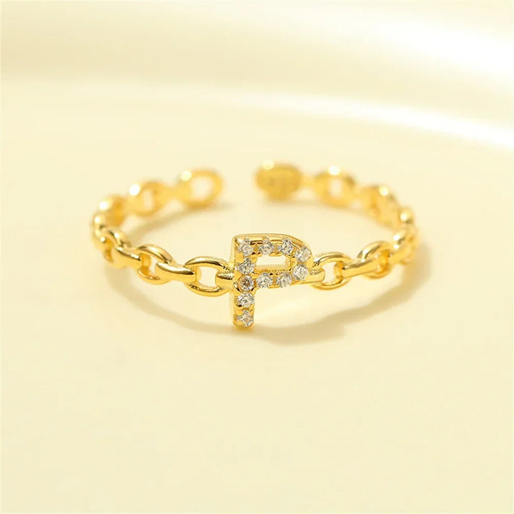 BowLift | Dainty Diamond Letter Initial Ring