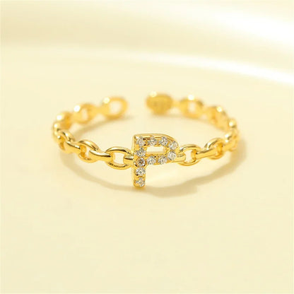 BowLift | Dainty Diamond Letter Initial Ring