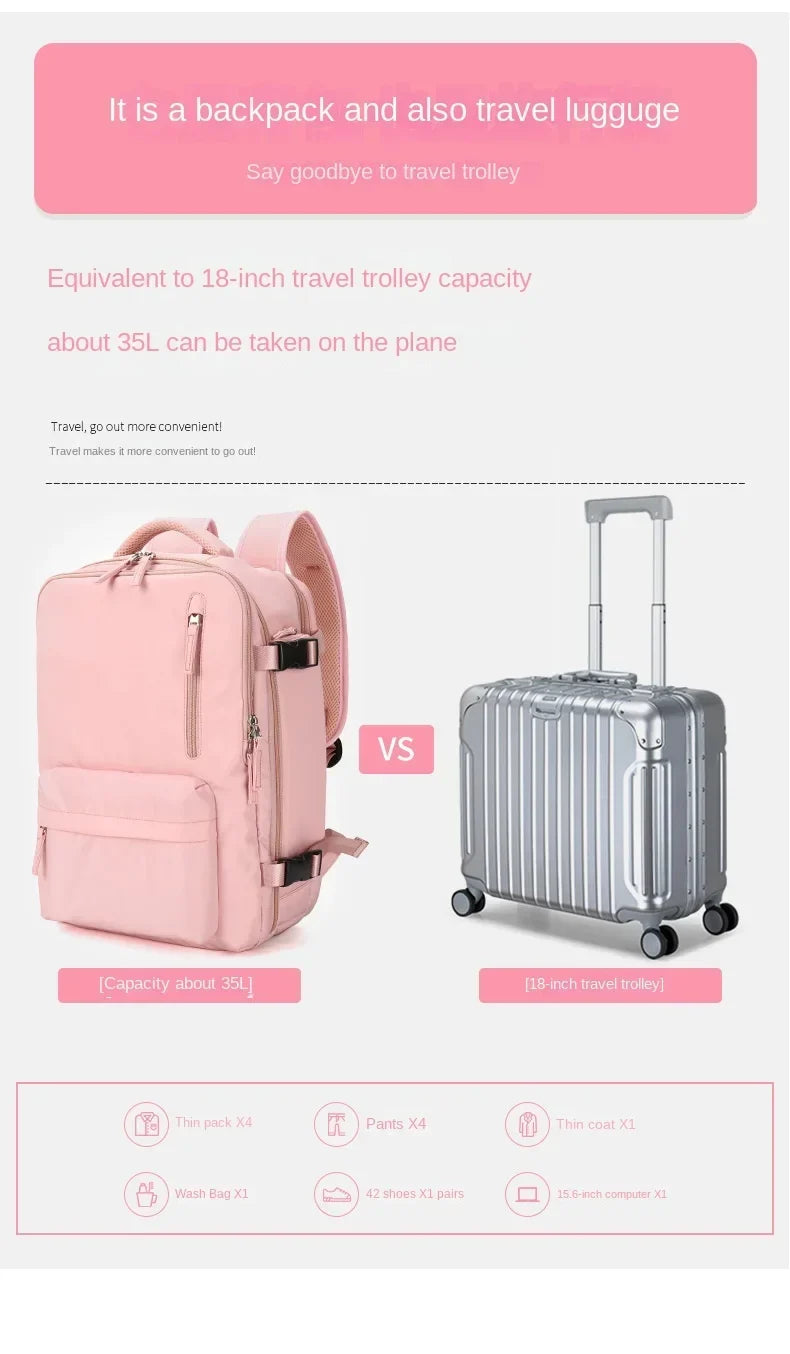 BowLift | Travel Carry-On Backpack with Shoe Compartment