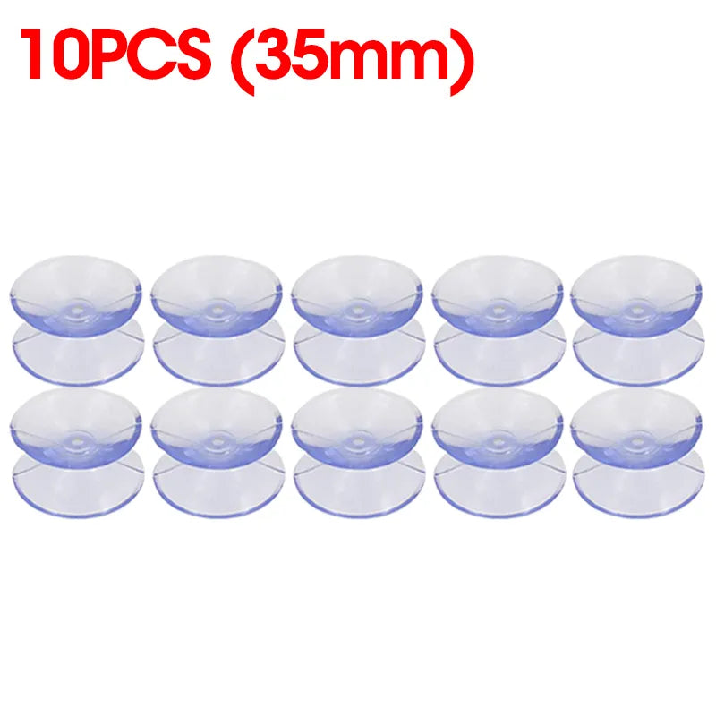 Skanto | 5/20PCS Double-Sided Plastic Suction Cups - Non-Slip Clear Vacuum Suction Cups for Glass, Car Windows, Tabletops, DIY Soap Holder