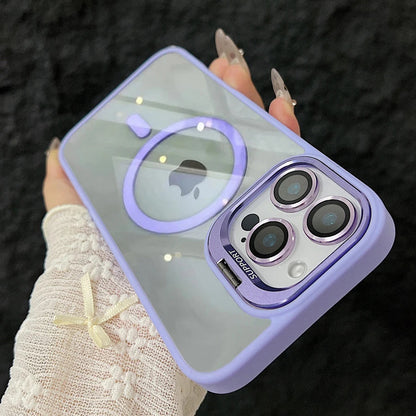 Skanto | Shockproof Magnetic Magsafe Phone Case Stand Glass Lens Protector Cover
