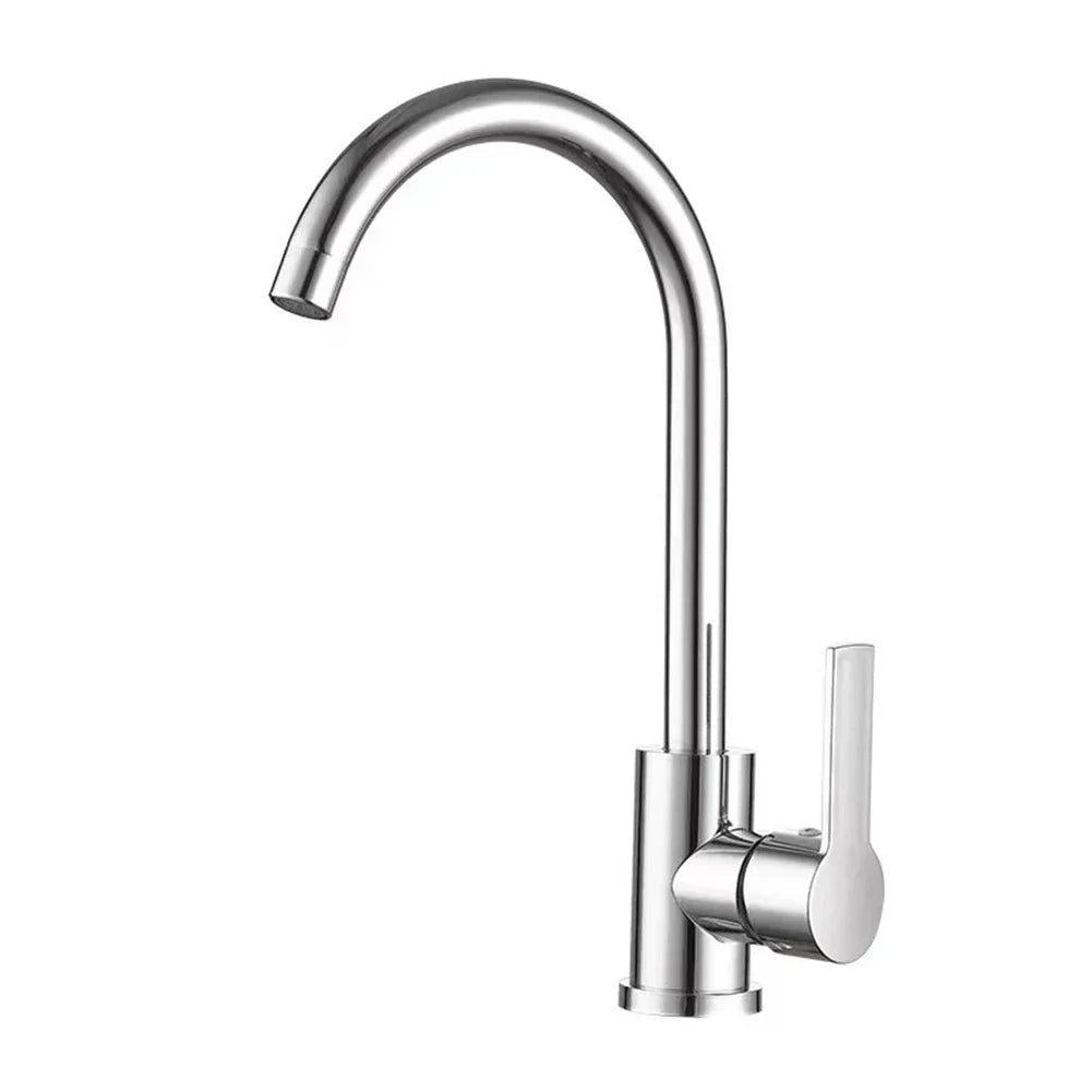 Chrome Kitchen Faucet with Single Lever Mixer – High-Quality Sink Faucet, Easy to Clean, Durable, and Simple Installation for Modern Kitchens | Skanto
