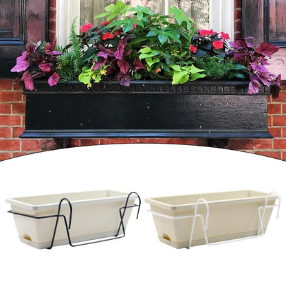 BowLift | Plantivo Railing Planter Box | With Hooks & Drain Tray | 8L Capacity | Weatherproof
