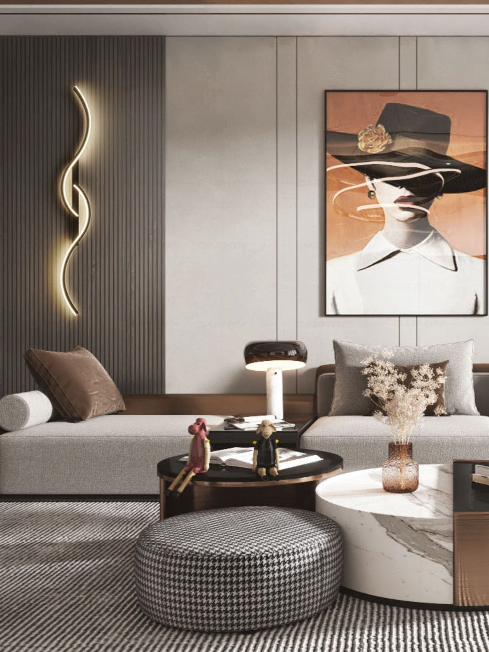Skanto | Modern LED Wall Lamp – Artistic Combination of Shapes