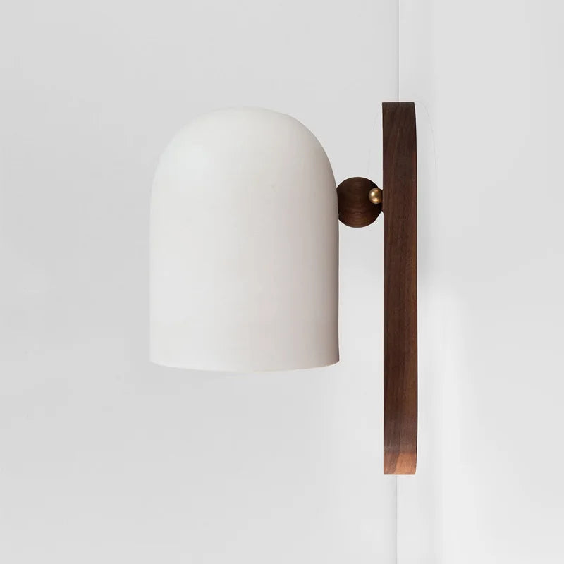 BowLift | TimberSoul – Wabi-Sabi Walnut Wall Lamp for Natural Ambience