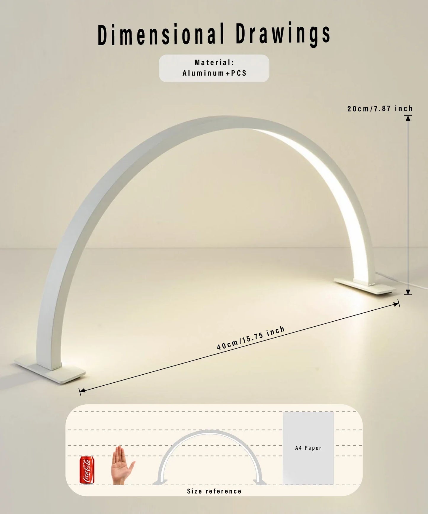 BowLift | LUNAIL LED Nail Lamp | Half-Moon Design | USB | For Nail Studio & Home