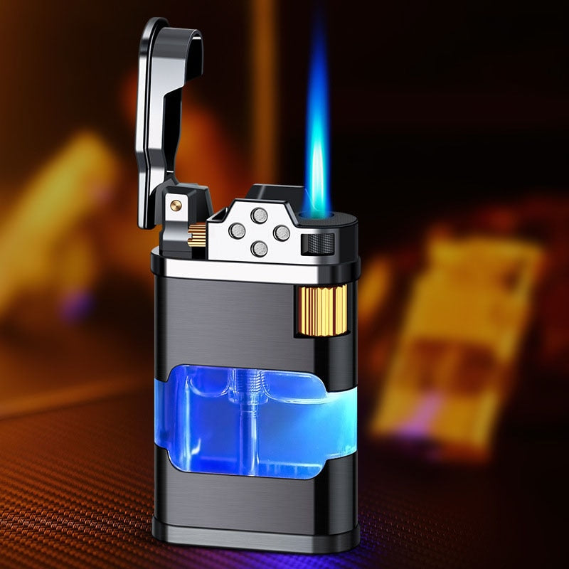 Blue Flame Metal Windproof Gas Lighter | Bowlift