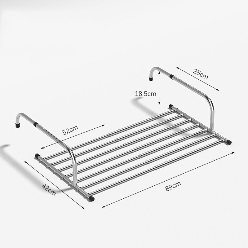 Skanto | Stainless Steel Foldable Balcony Clothes Hanger