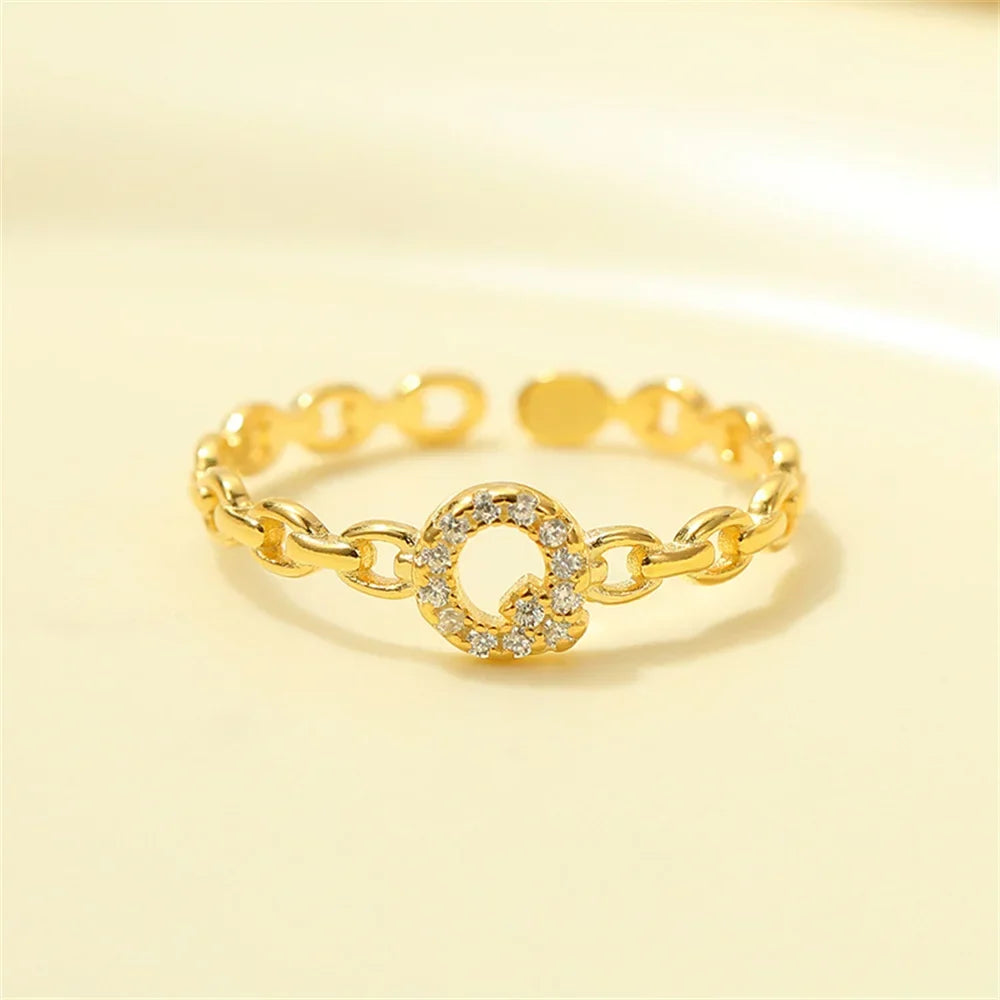 BowLift | Dainty Diamond Letter Initial Ring