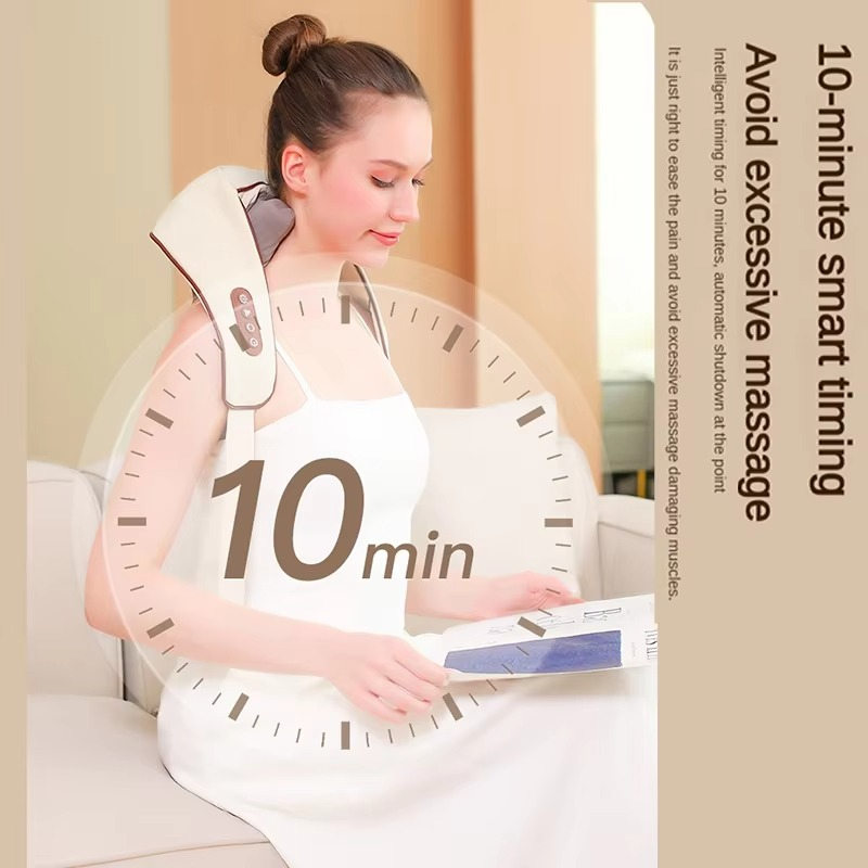 Skanto | Neck and Shoulder Massage with Deep Tissue Shiatsu and Heat for Pain Relief