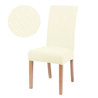 Kalsten | Chair Cover Velvona | Elastic & Thick Padded | Jacquard Stretch Cover | Washable & Wrinkle-Free