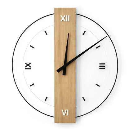 BowLift | SilentOak – Minimalist Wooden Wall Clock with Silent Movement