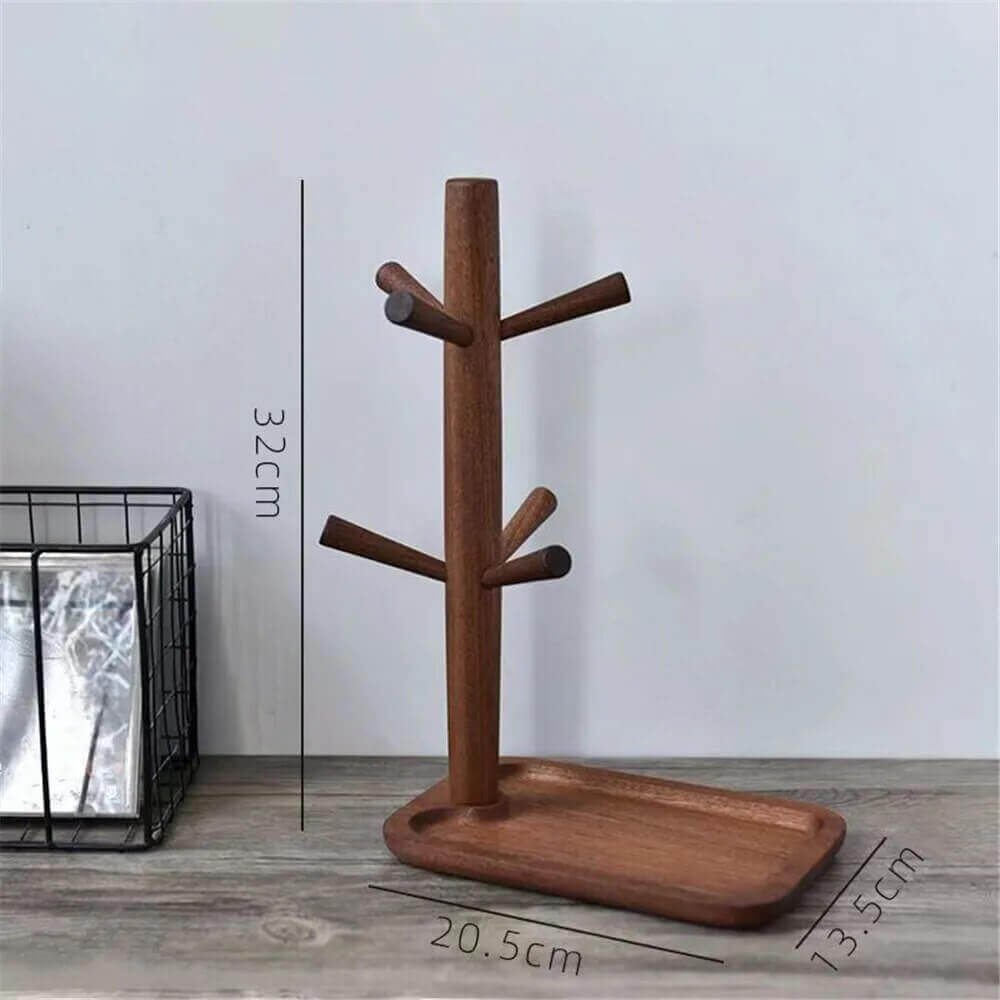 Sturdy Wooden Cup Holder: Cup Tree in Various Shapes + Colors
