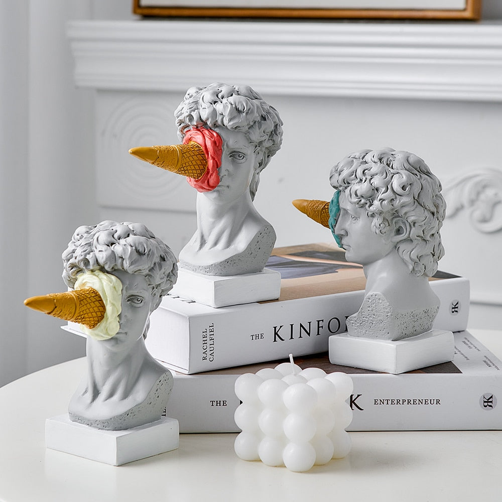 Frendorf | David Figurine with Ice Cream Home Decoration Sculpture
