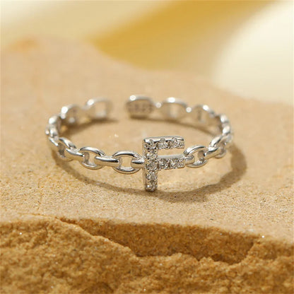 BowLift | Dainty Diamond Letter Initial Ring