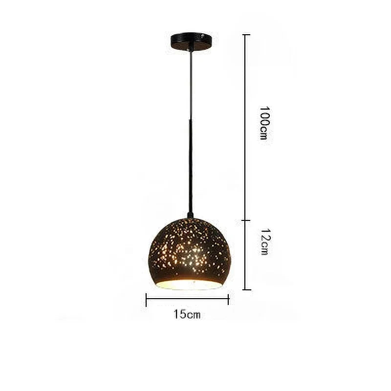 Skanto | Vintage Iron Pendant Lamp in Scandinavian Retro Loft Style