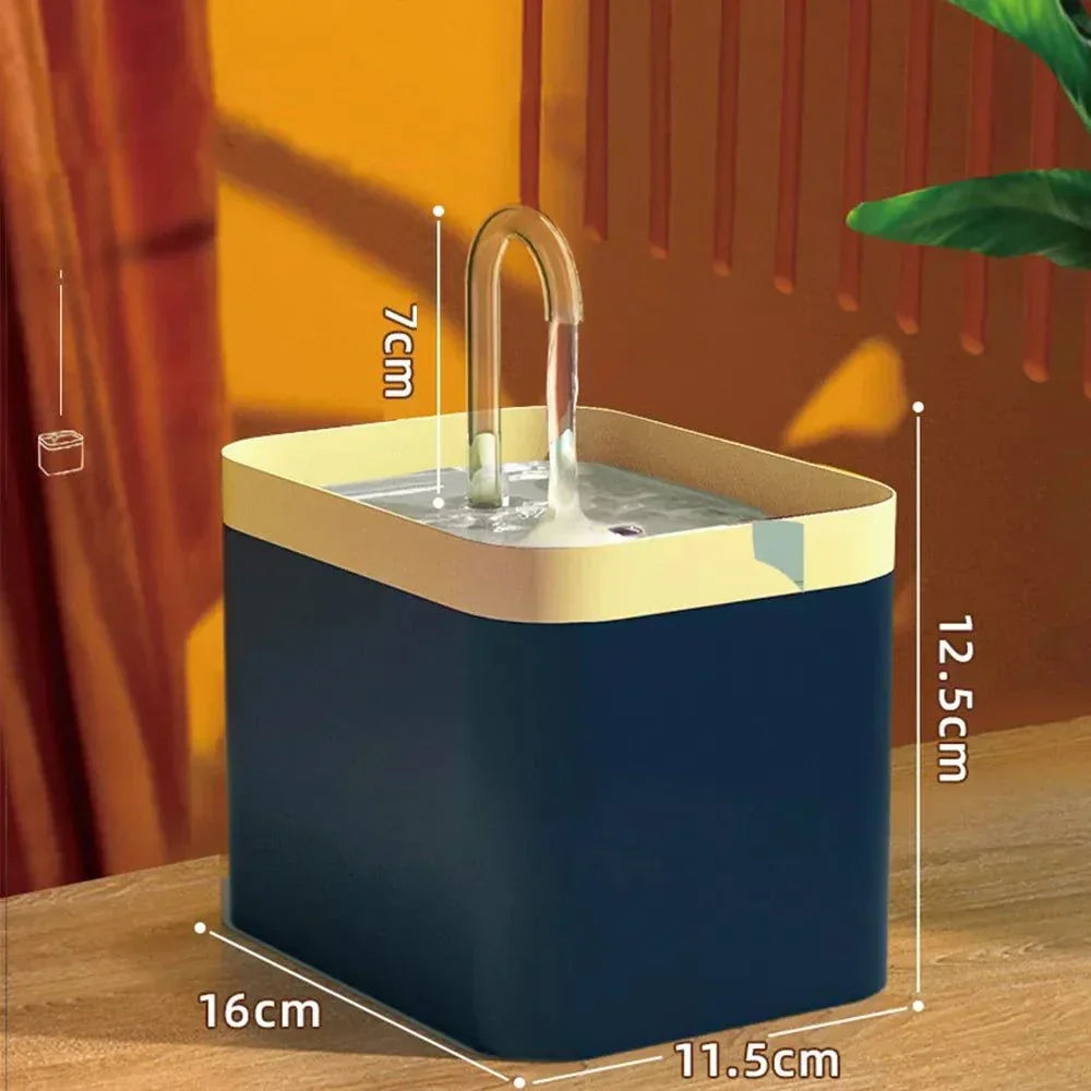 Skanto | Ultra-Quiet Pet Water Fountain with Intelligent Filtration - 1,5 l Stainless Steel