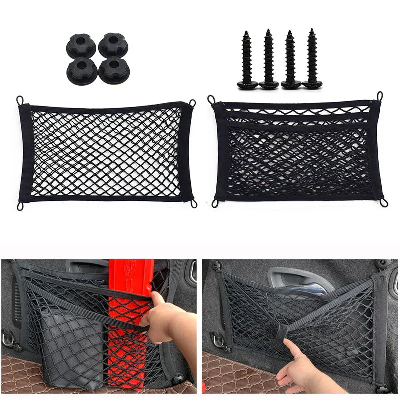 Brehn | Stretchable Mesh Cargo Net Car Storage Organizer Bag