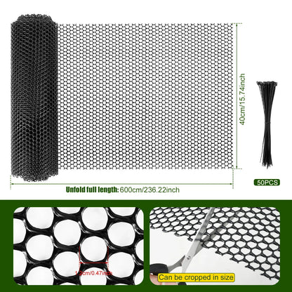BowLift | FlexGuard Mesh | Plastic fence net for garden & tree trunk protection | 300 × 40 cm / 600 × 40 cm | Weatherproof & customizable