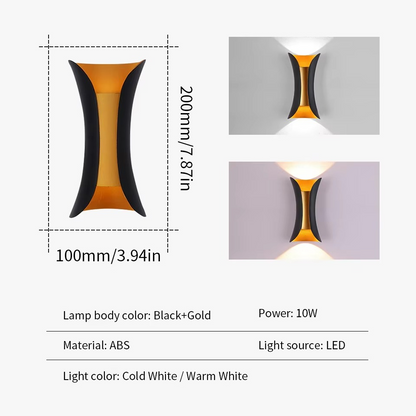 BowLift | Modern Dual-Tone LED Wall Lamp – Waterproof & Minimalist for Indoors & Outdoors