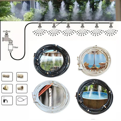 Skanto | Garden Watering System – Drip Irrigation Kit with Adjustable Spray Head and Accessories