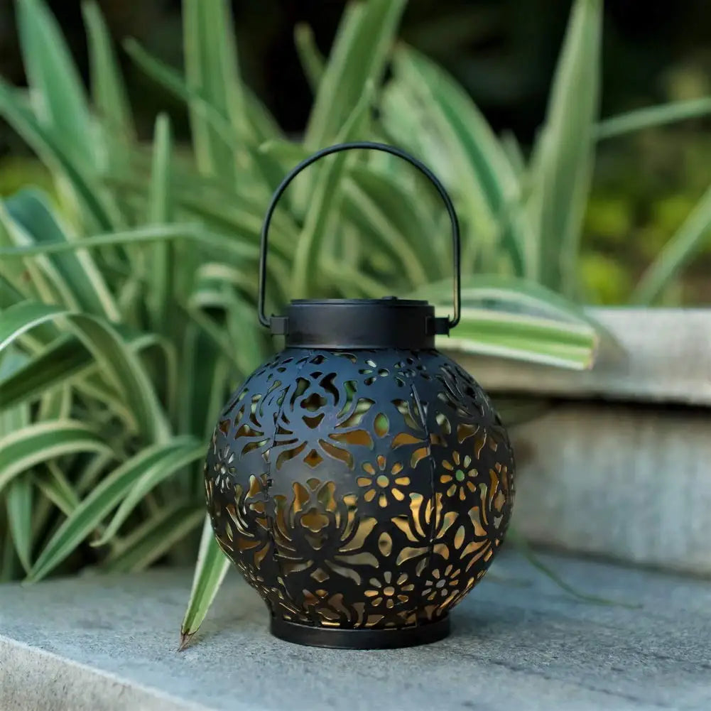 Brehn | Solivanta Light Art Solar Garden Hanging Lantern | Iron Art with Projection Effect | Waterproof | For Tree, Balcony & Terrace