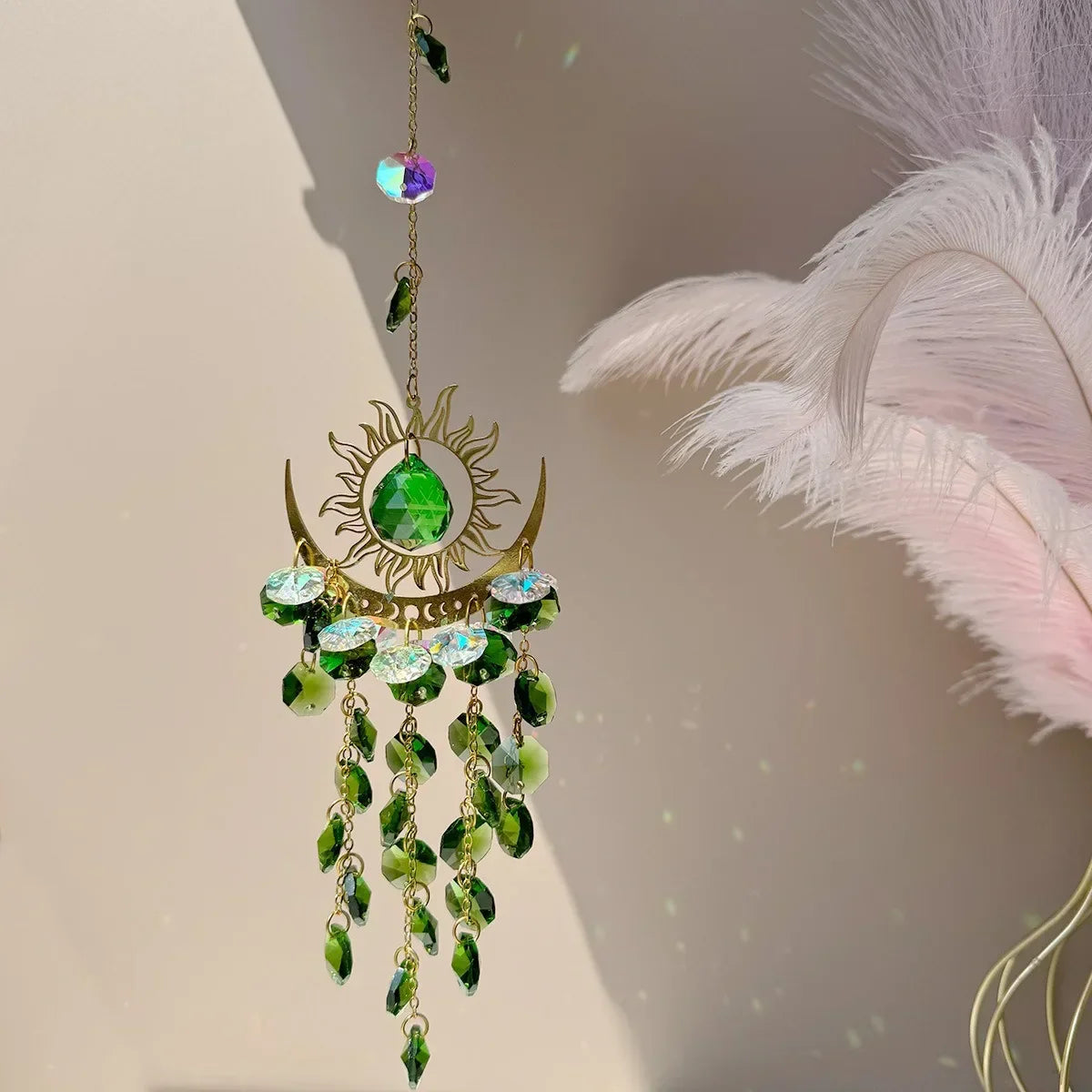 Skanto | Radiant Moonlit Quartz Prism Suncatcher