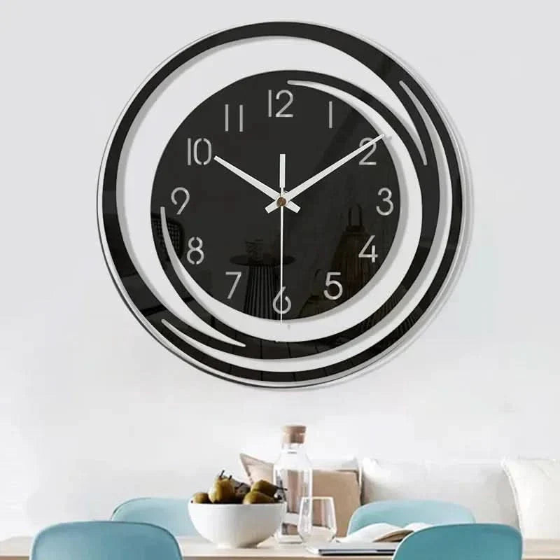 Skanto | Black Acrylic Wall Clock – Modern Scandinavian Design