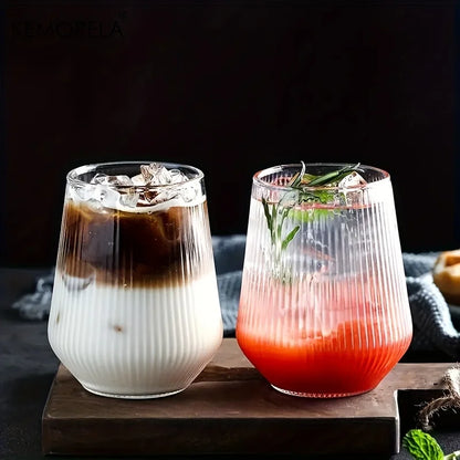 Rounded ribbed glasses 4-piece set Karnz