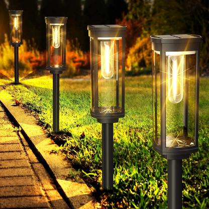 Solar garden lamp with warm LED light – Weatherproof aluminum design | Karnz