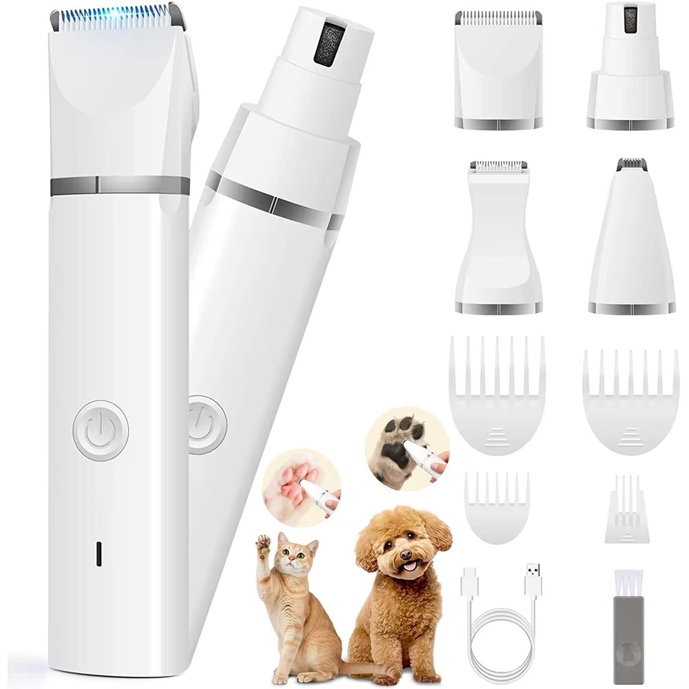 Skanto | Ultimate Pet Grooming Kit: Quiet Hair Clipper, Nail Grinder, and Paw Trimmer