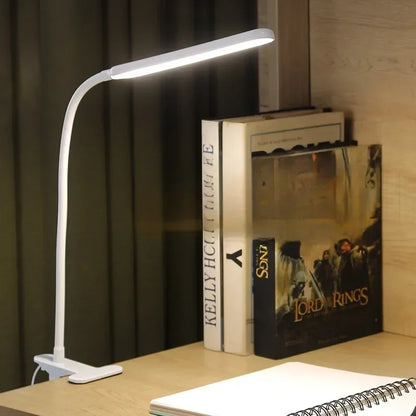Karnz | LED Clamp Light LumaFlex | 3 Light Colors & 10 Brightness Levels | USB Powered | Flexible Gooseneck | Eye-Friendly & Dimmable